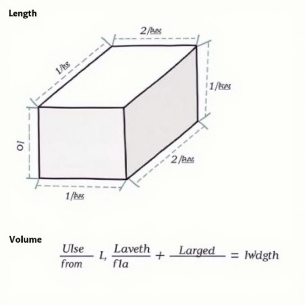 Hình hộp chữ nhật và công thức tính diện tích