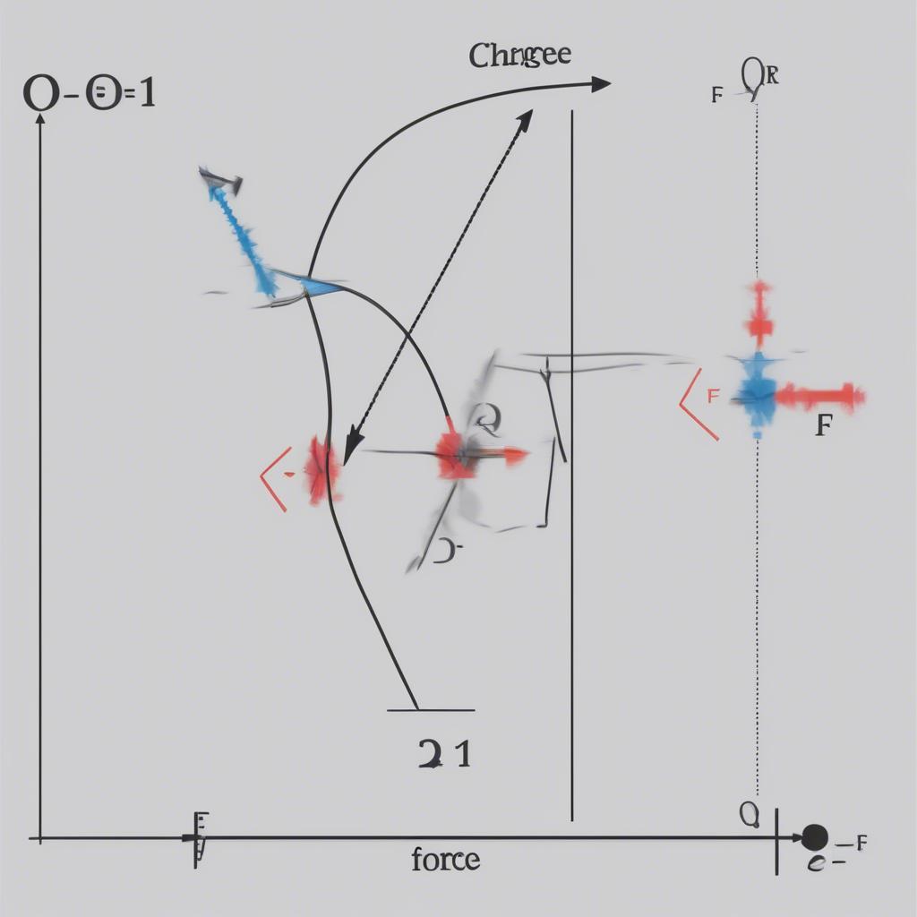 Minh họa định luật Coulomb với hai điện tích điểm