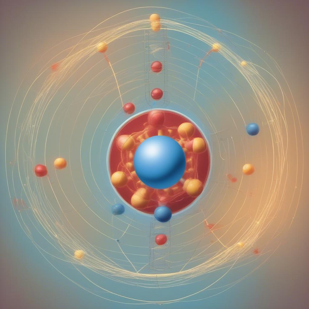 Cấu tạo nguyên tử với hạt nhân và các electron