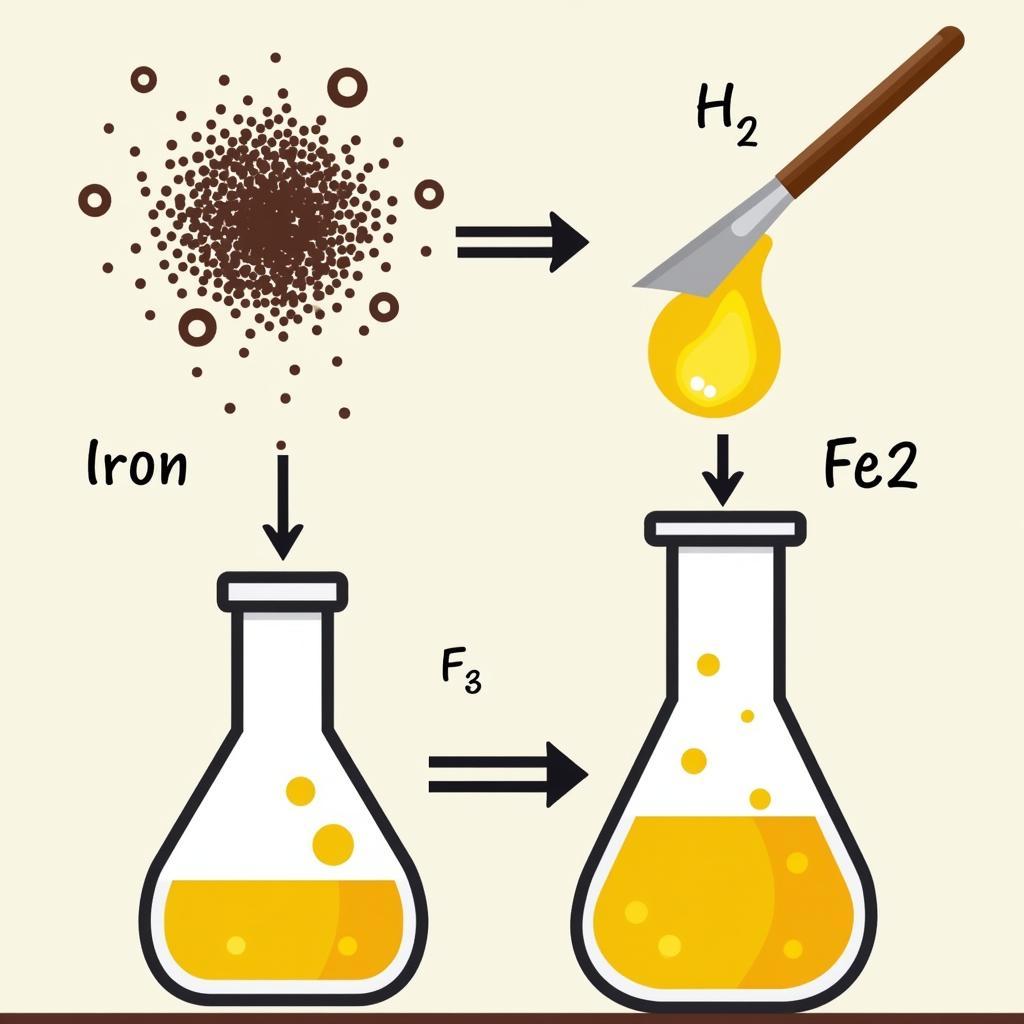 Phản ứng của Sắt với HCl