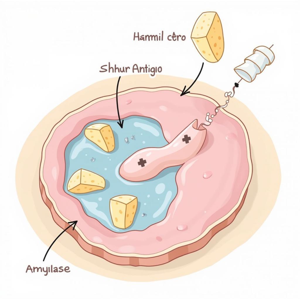 Hình ảnh minh họa Enzim Amylase trong nước bọt