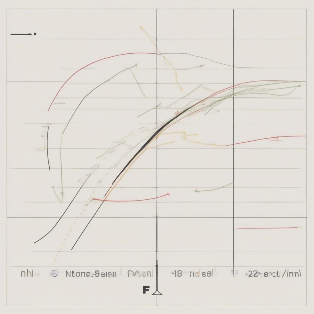 Illustrative graph depicting the inverse proportional relationship between two variables