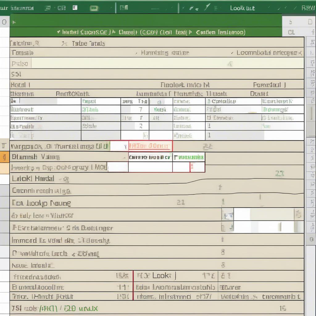 Hàm HLOOKUP trong Excel