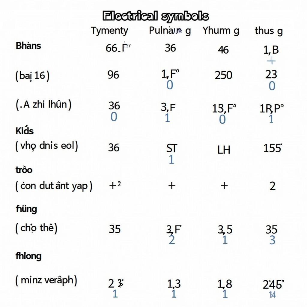 Ký Hiệu Điện Cơ Bản Trong Công Nghệ 11