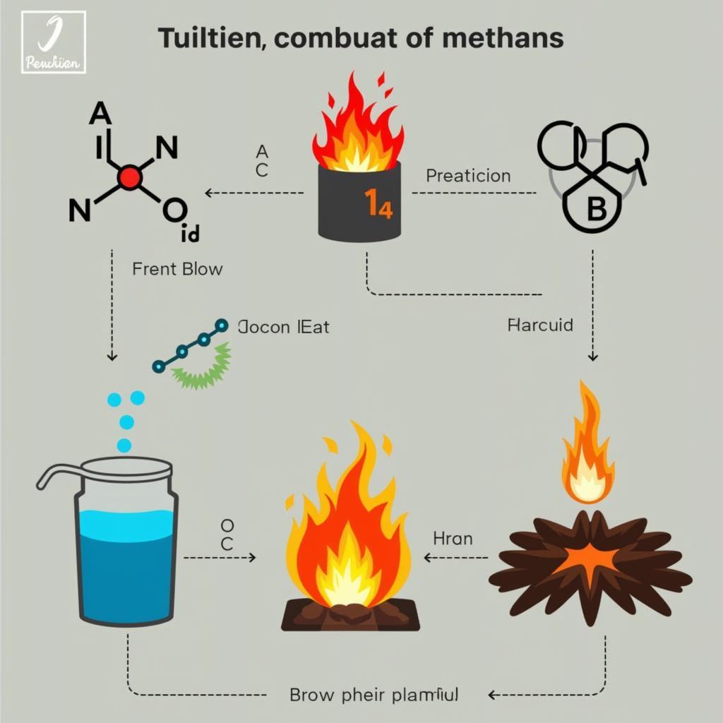 Phản ứng đốt cháy metan