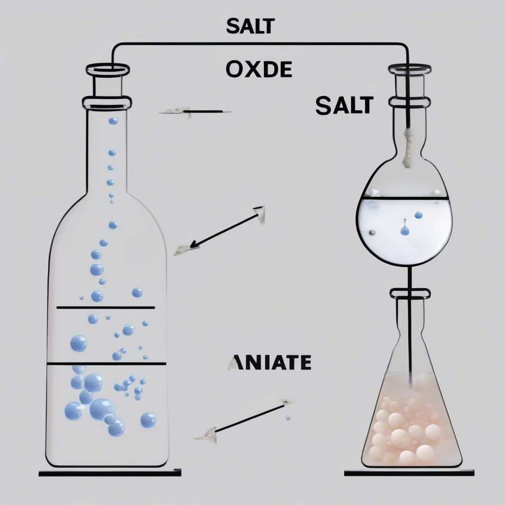 Phản ứng của oxit bazơ với axit