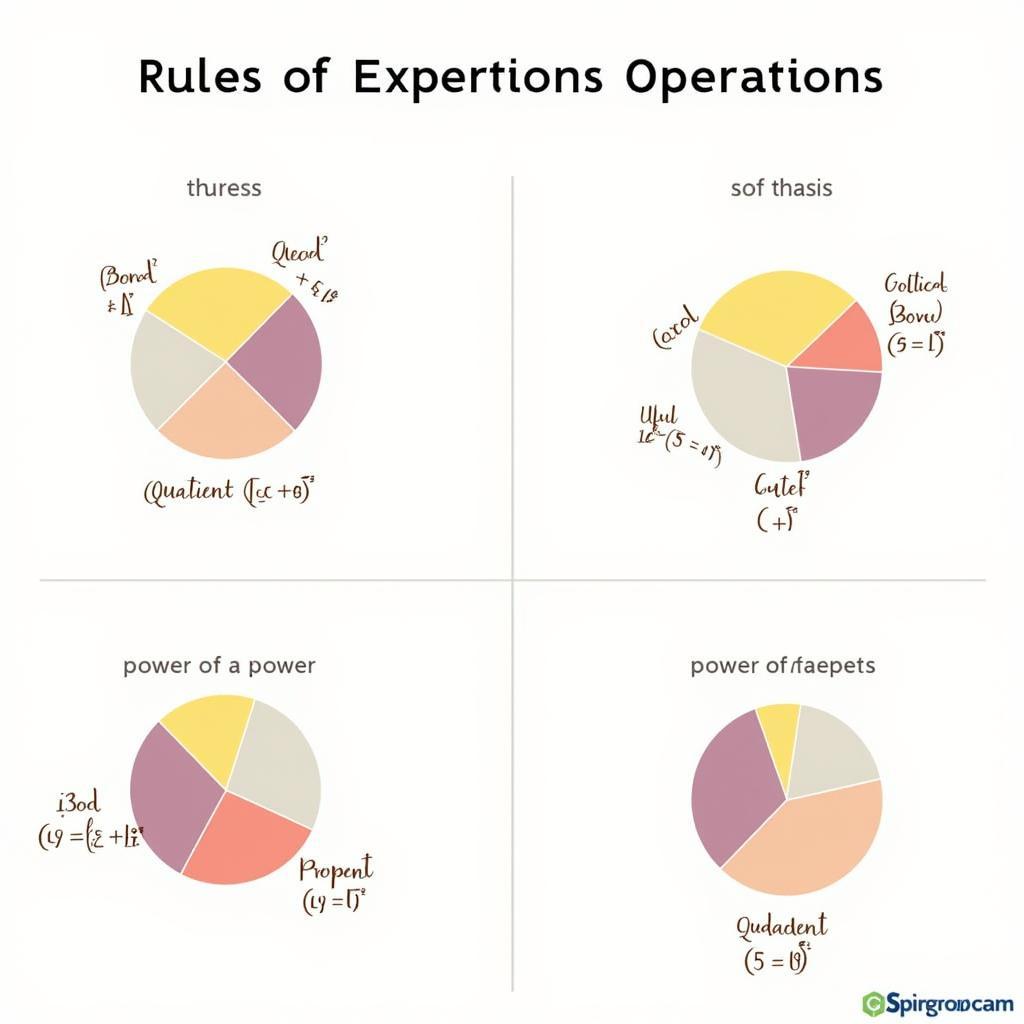 Hình ảnh minh họa các quy tắc tính lũy thừa
