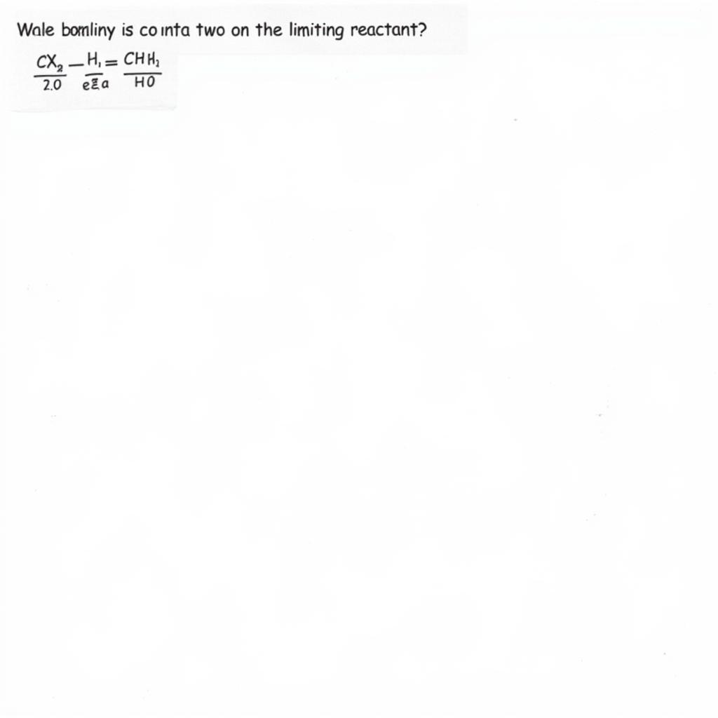 Stoichiometry problem with limiting reactant