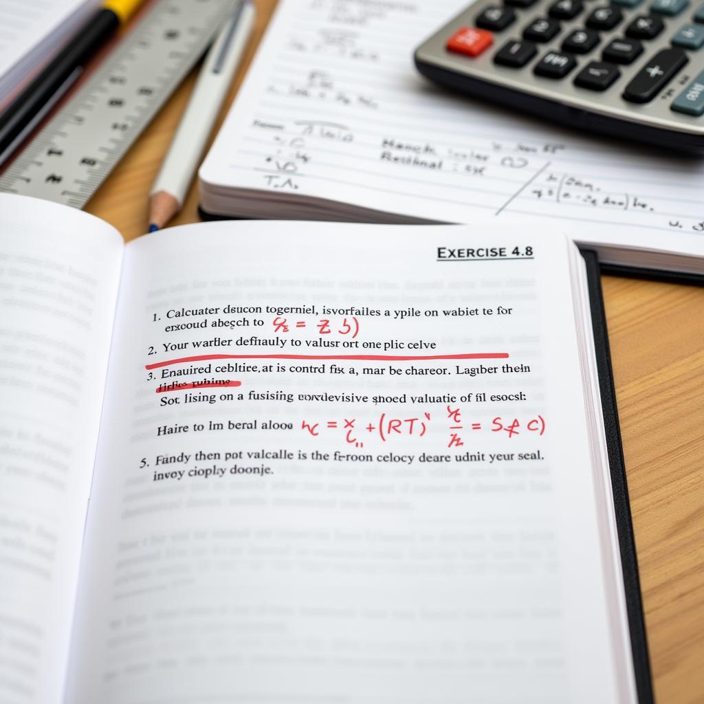 Understanding the problem statement of exercise 4.8 in the 9th-grade physics workbook