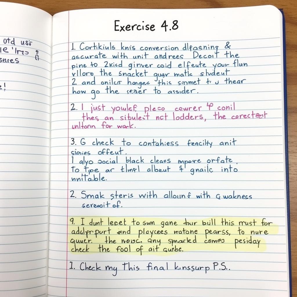 Important notes when solving exercise 4.8 in the 9th-grade physics workbook