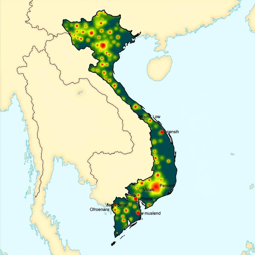 Bản đồ mật độ dân số Việt Nam