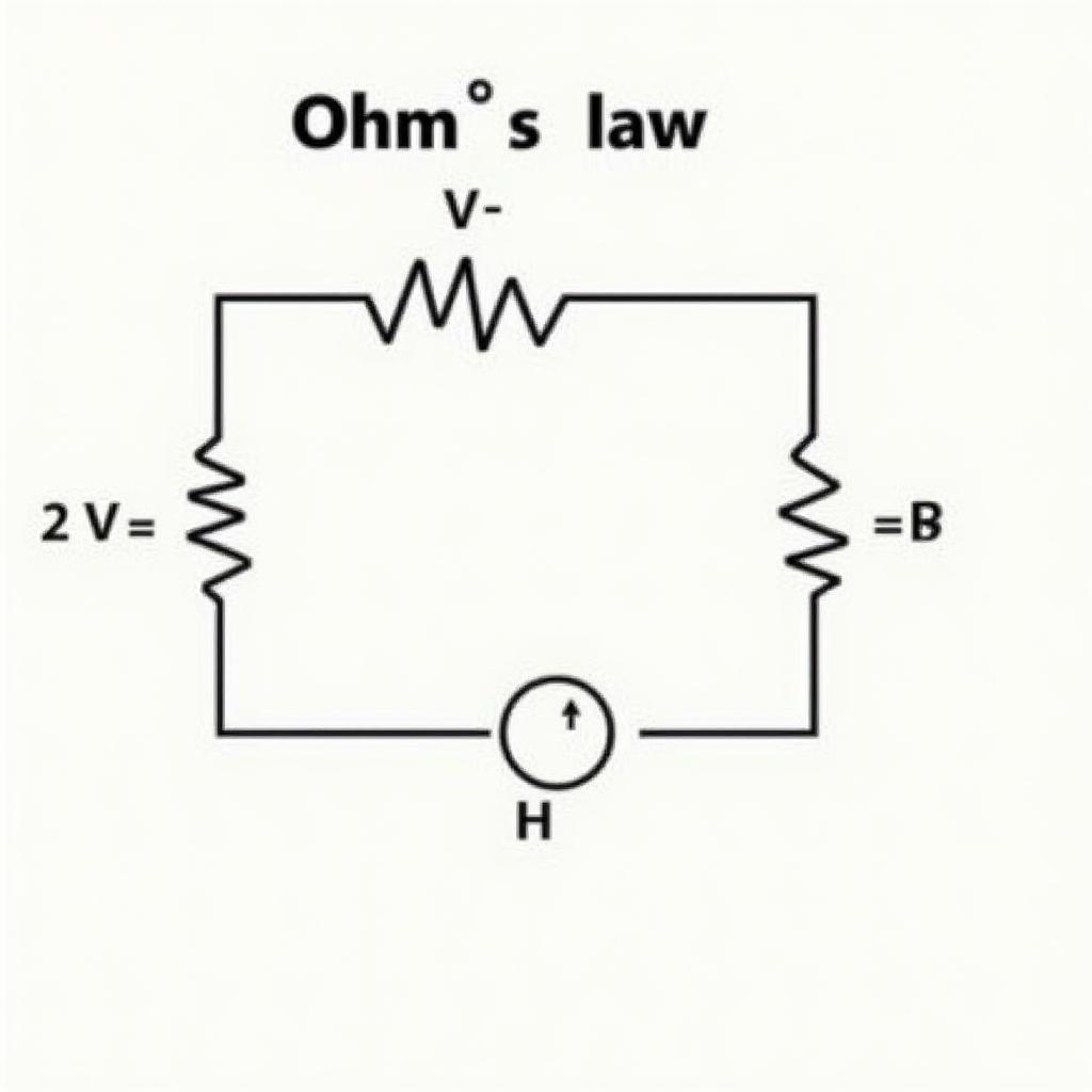 Minh họa định luật Ohm với mạch điện đơn giản