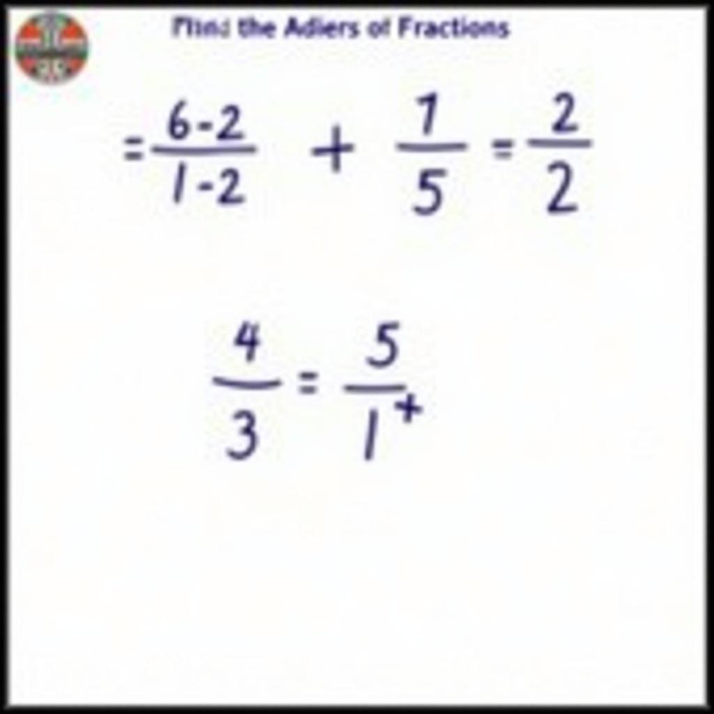 Illustrating the addition of two fractions with different denominators in grade 5 math exercises.