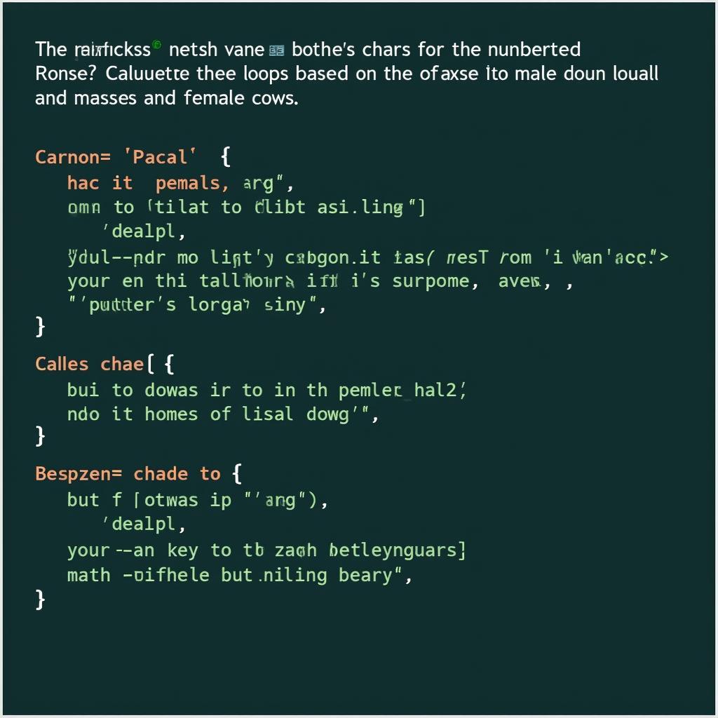 Optimized Pascal code for the "Hundred Cows, Hundred Grass" problem