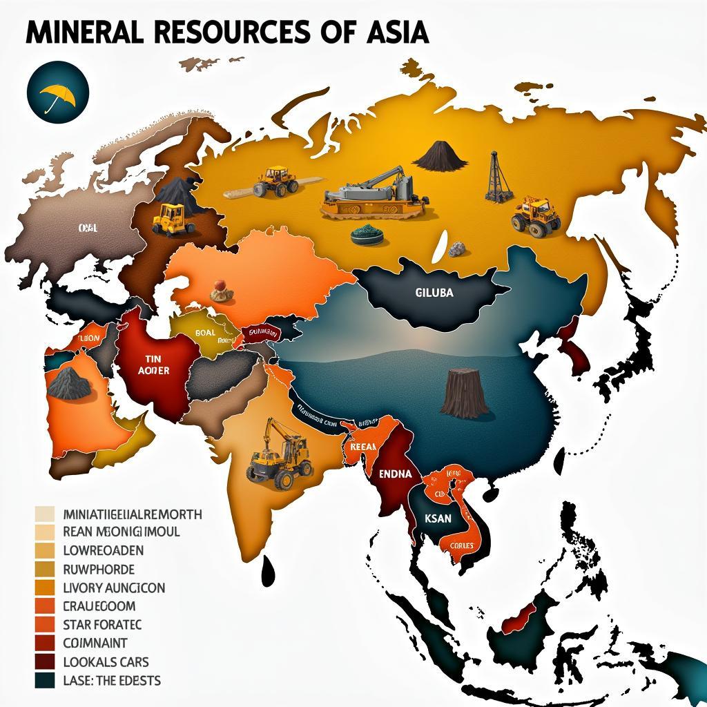 Khoáng sản phong phú và đa dạng ở châu Á