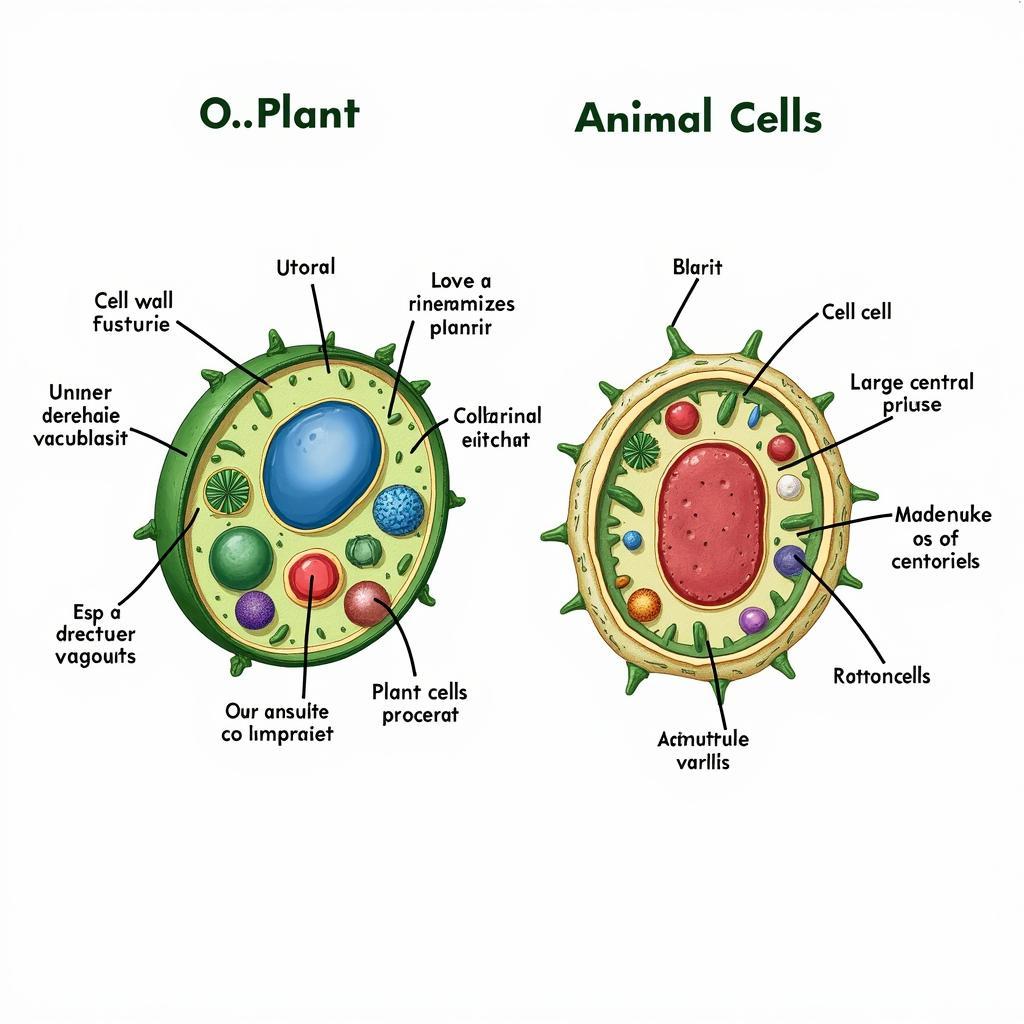 So Sánh Tế Bào Thực Vật và Động Vật