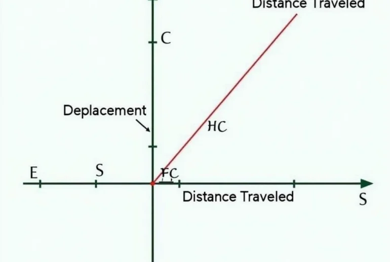 Biểu Diễn Độ Dời và Quãng Đường trên Đồ Thị
