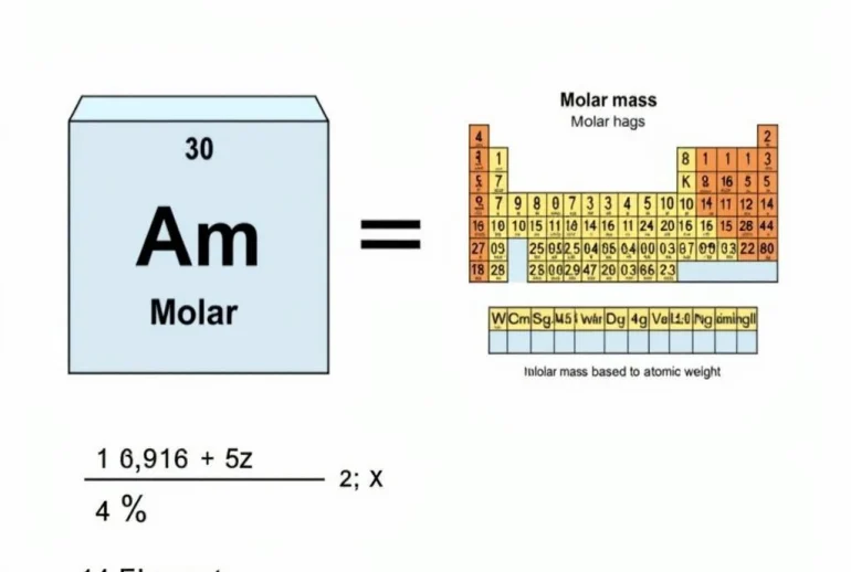 Hình ảnh minh họa khái niệm khối lượng mol