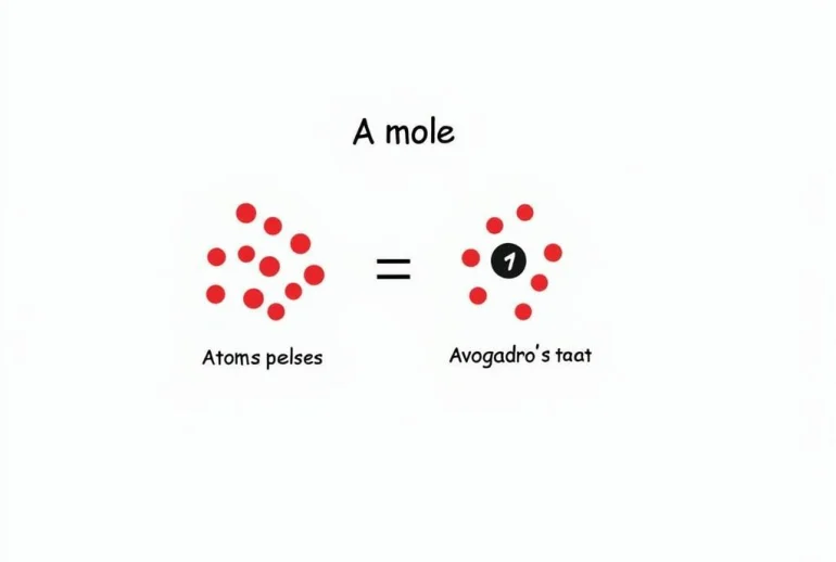 Hình ảnh minh họa khái niệm mol trong hóa học