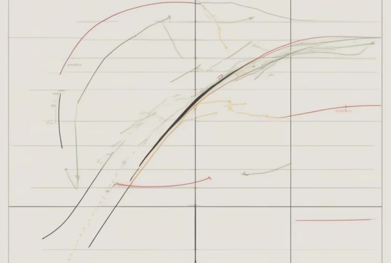 Illustrative graph depicting the inverse proportional relationship between two variables