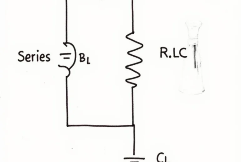 Mạch RLC nối tiếp gồm điện trở, cuộn cảm và tụ điện mắc nối tiếp.